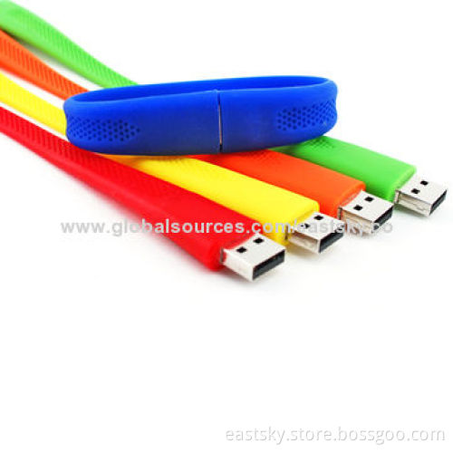 Wristband USB Flash Drive, Logos Imprint and Advertisement Data Pre-loading are Welcome